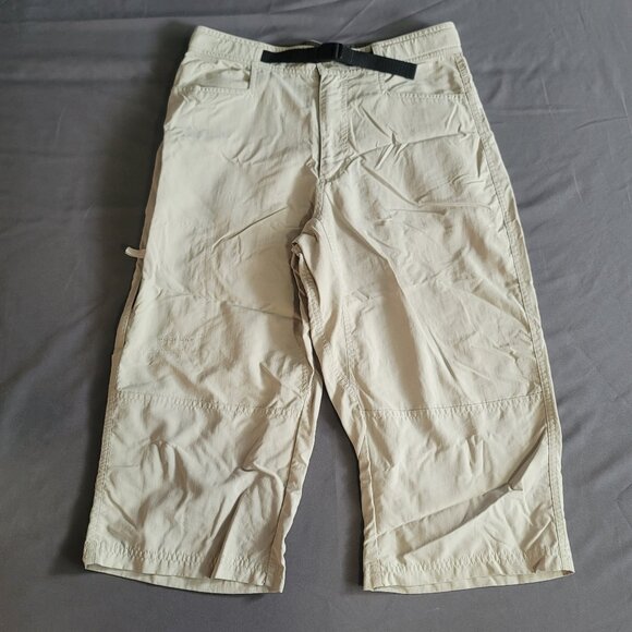 Columbia Capri Pants Womens 8 Cream GRT Omni-Dry Water Repellent Outdoor Hiking - Picture 1 of 13